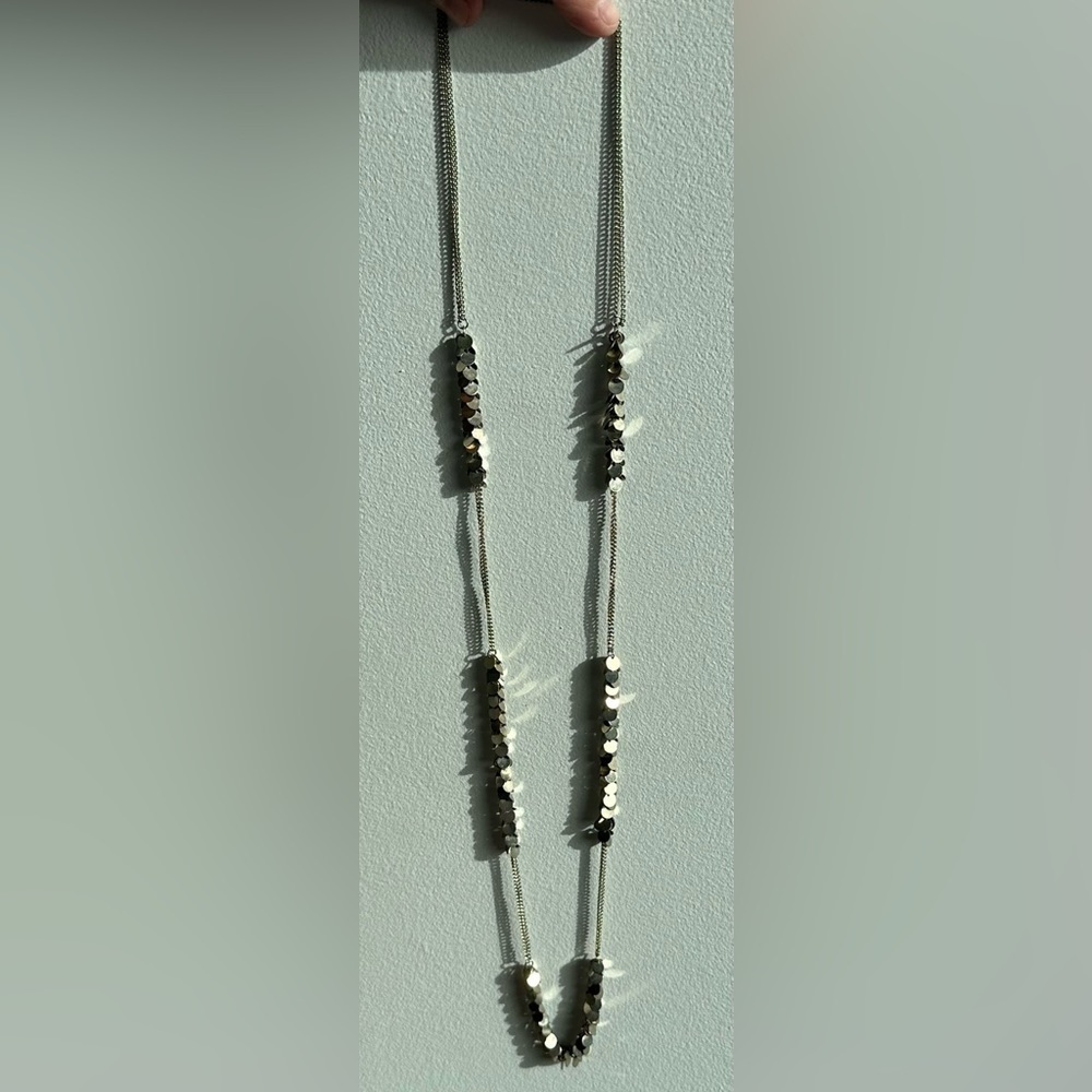 Long Gold Shimmery Necklace